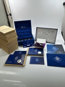 2012 SILVER PROOF £5 $5 THE QUEEN'S DIAMOND JUBILEE 24 COIN COLLECTION COA (B) - Picture 1 of 24