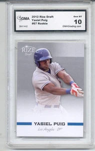 Set Of 5 2012 Yasiel Puig Rize Draft Rookie Gem Mint 10 - Picture 1 of 5