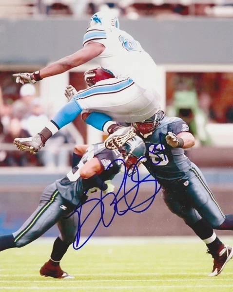 BRANDON PETTIGREW Signed DETROIT LIONS 8X10 Photo w/COA #3 - Image 1 of 1
