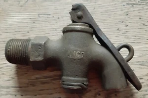 Antique Locking Brass Spigot Valve Faucet Drum Barrel Tap AMCO 3/4" I.D. - Picture 1 of 8