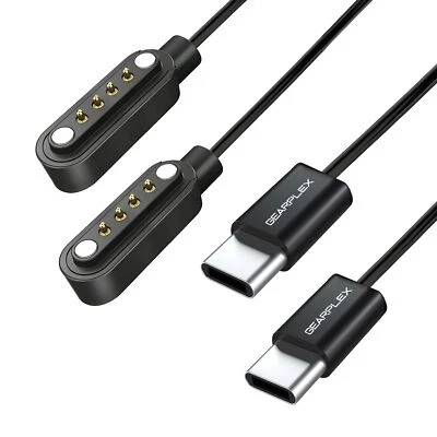 GEARPLEX Magnetic Smart Watch Charging Cable Apple Samsung Type C 4 Pin 7.62mm - Image 1 of 4