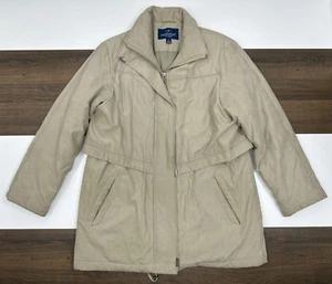 Mackintosh New England Mens Medium Beige Jacket Thick Suede Cold Weather Coat - Picture 1 of 13