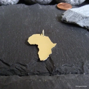AFRIKA Landkarten Anhänger in 333er Gelbgold, Landkarte, NEU - Bild 1 von 5