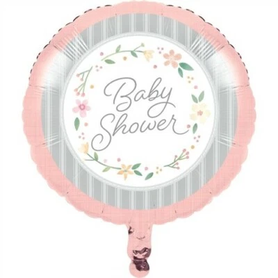 Farmhouse Floral Baby Shower Foil Balloon 18" Girl Baby Shower Decoration - Image 1 of 2