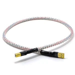 Cable USB protector de audio placa plateada 7N OCC línea de datos enchufe placa dorada tipo A a B - Imagen 1 de 6