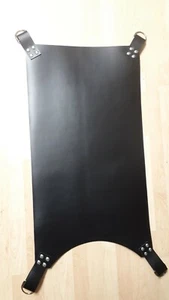 Slingmatte aus Rinderleder uni schwarz - Bild 1 von 1