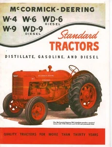 McCormick-Deering 1940s W-4 W-6 W-9 sales pamphlet NEW reprint - Picture 1 of 3