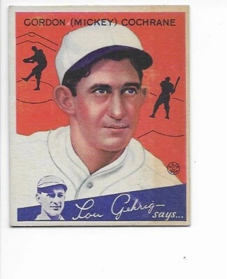 1934 Goudey No2 Микки Кокрейн — EX — менеджер Detroit Tigers - Изображение 1 из 2
