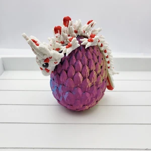 3D Printed Baby Heart Dragon in Egg - Fully Articulated Dragon in Egg, fidget - Picture 1 of 7