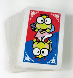 Vintage Sanrio Keroppi Mini Playing Cards King Queen Frog Hello Kitty Full Deck - Bild 1 von 11