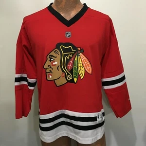 Camiseta deportiva roja oficial de los Chicago Blackhawks Youth L/XL Reebok Apparel para niños - Imagen 1 de 5