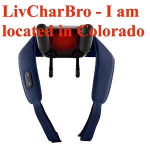 Rechargeable Heated Neck Massager Cordless Shiatsu Shoulder Massager 3 Speed - Picture 1 of 15