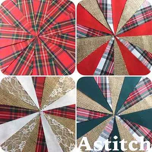 TARTAN FABRIC BUNTING. BURNS NIGHT. HOGMANY.ANY LENGTH.HESSIAN. - Picture 1 of 9