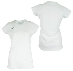 ASICS Women's Blocker Athletic Volleyball Jersey Top Short Sleeve Top, White - Picture 1 of 8