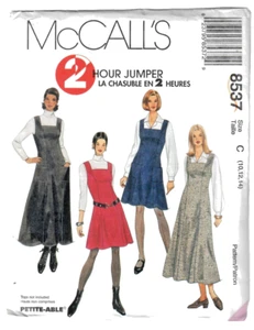 McCall's Sewing Pattern 8537 10-12-14 Misses Jumper Knee or Midi Length Petite - Picture 1 of 4