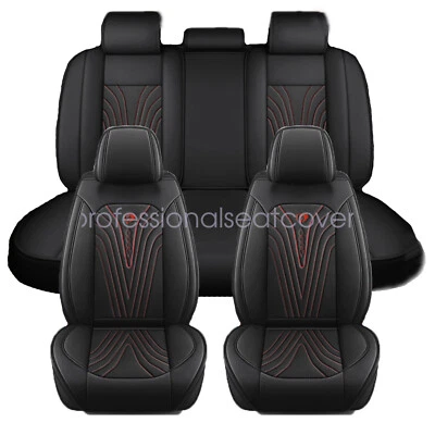 For Mercedes-Benz Car 5-Seat Covers  Waterproof PU Leather Cushion Front & Rear - Image 1 of 4