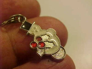 Vintage Sterling Enamel Snowman Charm  - Picture 1 of 3