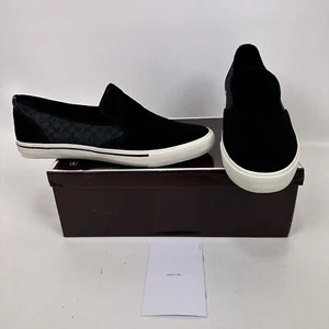 Coach Kenneth Suede Loafers Sneakers Shoes Men’s Size 11 M Black - Picture 1 of 12