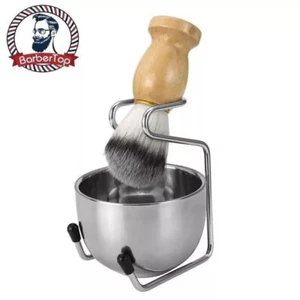 3PC Men Shaving set Bowl Brush & Stand Holiday Christmas Stocking stuffer Gift - Picture 1 of 12
