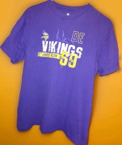 SWEET! NFL TEAM APPAREL Minnesota Vikings #69 JARED ALLEN T-Shirt Mens L🏈🏇SKOL - Picture 1 of 12