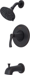 Auden Tub & Shower Trim Kit, Valve and Cartridge Included, 1-Handle, Tuscan Bron - Picture 1 of 8