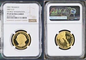 2007-S $1 George Washington Presidential Dollar NGC PF 69 UC *fresh slabs* - Picture 1 of 1
