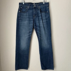7 For All Mankind Men's size 32 the Straight dark wash Jeans grunge denim jeans - Picture 1 of 13