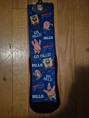 ¡NUEVO! NFL BUFFALO BILLS BOB ESPONJA PANTALONES CUADRADOS ROCK 'EM CALCETINES, ¡GRANDES/XLARDES! Foto 1 de 4