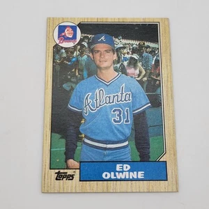 Carta Baseball 1987 Topps #159 Ed Olwine Atlanta Braves - Foto 1 di 7