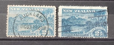 Лот марок Новая Зеландия 1898 2 1/2 цента б/у No73-74 SG NO249 250 - Изображение 1 из 2