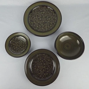 1960s Franciscan Madeira Stoneware - 8pc Mid Century Plate And Bowl Set - 2 Each - Picture 1 of 12