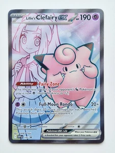 Lillie's Clefairy ex 195 Full Art Black Star Promo Pokemon Card - Near Mint - Picture 1 of 2