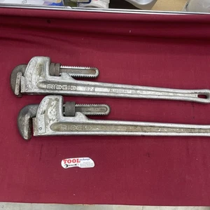 Menge 2 gebrauchte Ridgid 824 24" ALUMINIUM ROHRZANGE - Bild 1 von 7