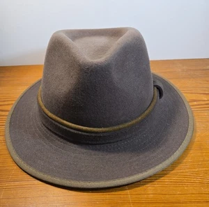 Woolrich Men's Olive Flannel Lined Fedora Hat Large - Picture 1 of 11