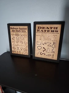 Juego de 2 piezas Harry Potter Wood Burned Defense Again The Dark Arts and Mortífagos - Imagen 1 de 4