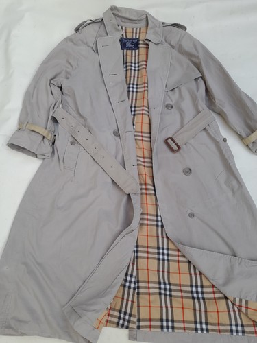 Burberry Trench Cappotto Uomo Taglia Large L Nova Fodera Check Mac Macintosh Vintage