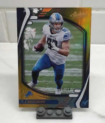 2021 Panini Absolute Football - TJ Hockenson Gold #10 05/10 Poor *Read* - Image 1 of 2