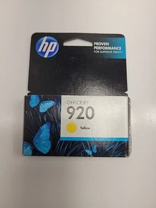 HP 920 Tintenpatrone gelb Original Office Jet CH636AN Ablaufdatum Juni 2015 Verkauft wie besehen - Bild 1 von 3