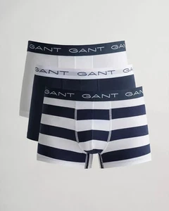 GANTS Men's Clothing Underwear 3pk Rugby Striped Boxer Briefs Marine (Size S) - Picture 1 of 6