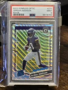 2023 Panini Donruss Optic - Rated Rookie Jordan Addison Wave Prizm /300 (RC) - Foto 1 di 2
