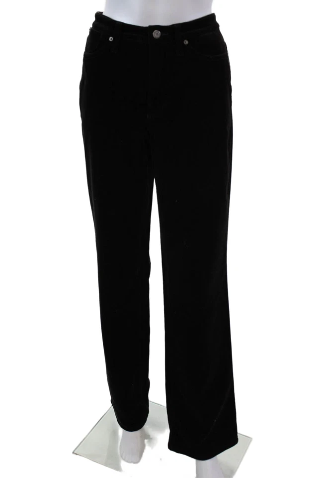 Pantalones de terciopelo para mujer Cambio tiro alto pierna recta marrón oscuro talla 12 Foto 1 de 4