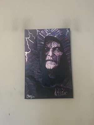 Emperor Palpatine Star Wars  12" x 18" Pop Art Painting Chris Cargill - Image 1 of 4