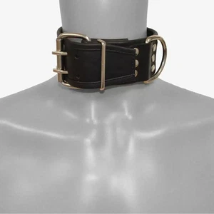 Prowler RED Leather Collar Black,BDSM Bondage Gear Fetish,Adjustable Fit - Picture 1 of 4