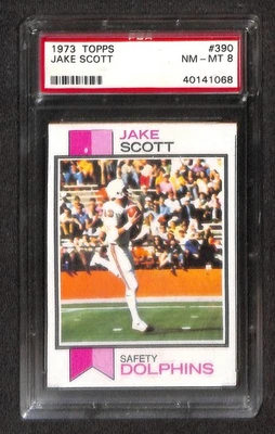 1973 TOPPS #390 JAKE SCOTT PSA 8 NM-MT 40141068  - Image 1 of 3
