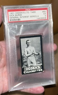 1901 Ogden's Cigarettes General Interest Ser. A Boxing 85 Dick Burge PSA 5 POP 6 - Image 1 of 2