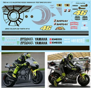 1/12 Decals per YAMAHA M1 TEST BIKE 2012 2013 TBD148 - Picture 1 of 1