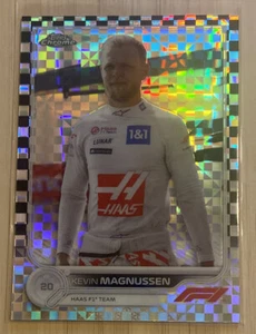 2022 Topps Chrome F1 Formula 1 KEVIN MAGNUSSEN Checker Flag X-Fractor HAAS #74 - Picture 1 of 2