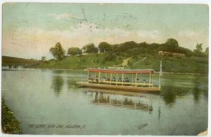 1907 Wellston Ohio Alma Lake Ausflugsboot "George B" - Bild 1 von 2