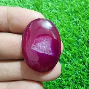 Stunning Window Druzy Agate Oval Shape 42.20 Carat Gemstone Jewelry For Making - Picture 1 of 5