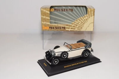 A51 1:43 IXO MUSEUM MUS009 MAYBACH ZEPPELIN V12 DS8 1930 CREAM BLACK MIB - Immagine 1 di 4